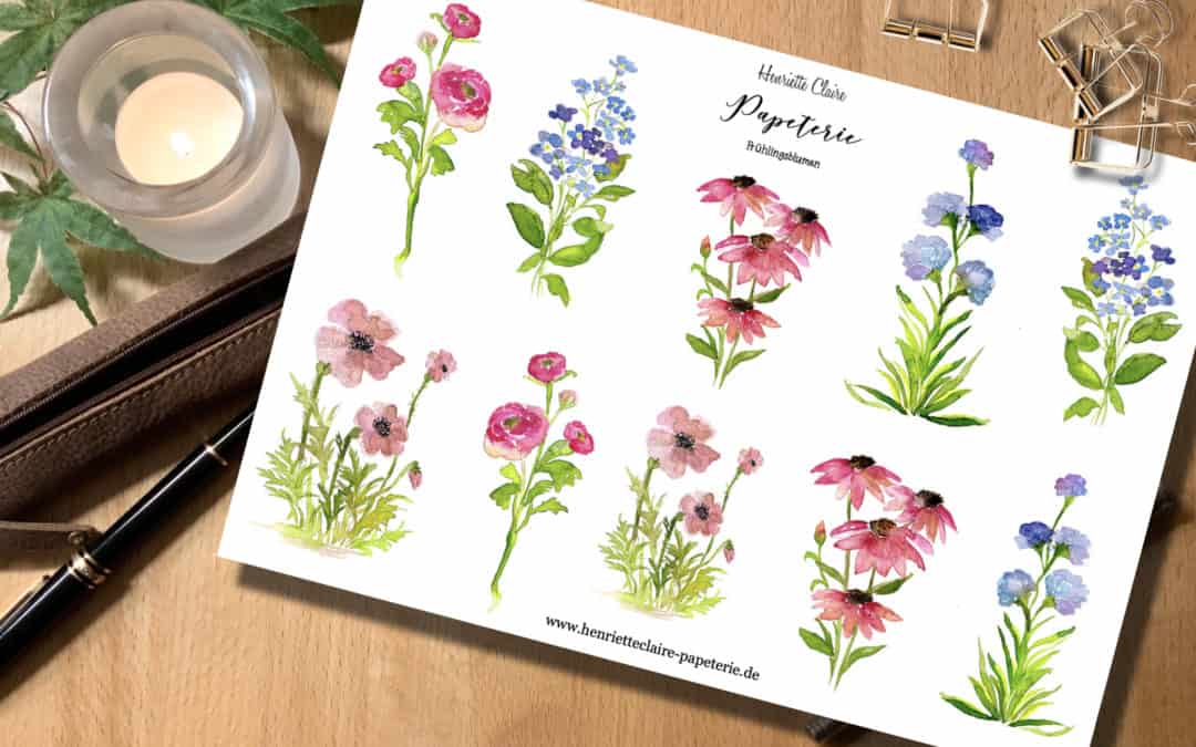 Aufkleber Frühlingsblumen Vergissmeinnicht