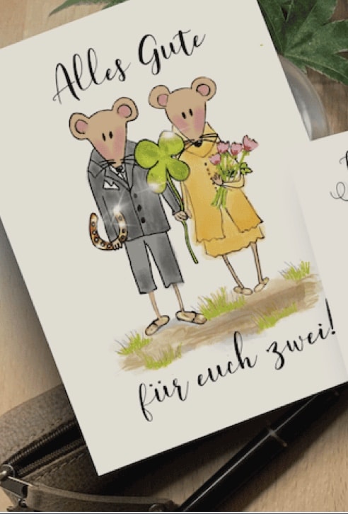 Persönliche Karten – handillustrierte Grußkarten von Henriette Claire Paperterie